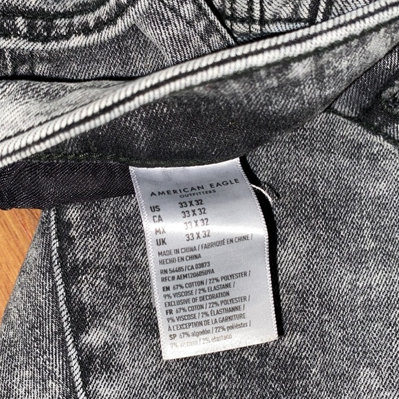 33x32 Black-wash American Eagle Flex Jeans - Picture 11 of 13